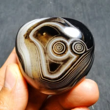 HOT68.9G Natural Polished Banded Agate Crystal Madagascar 6195+