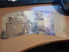 5X SHEETS NOSTALGIC/VINTAGE FOR SCRAPBOOKING/JOURNALS  +/- 13X9 CM (VIN1016)