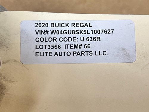 18-20 BUICK REGAL 2.0L A/C AIR CONDITIONING COMPRESSOR, OEM LOT3566 - Picture 8 of 8