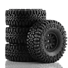 1.9" Beadlock Wheel Rim Tire Set for 1/10 RC Crawler Car Traxxas TRX4 RC4WD D90