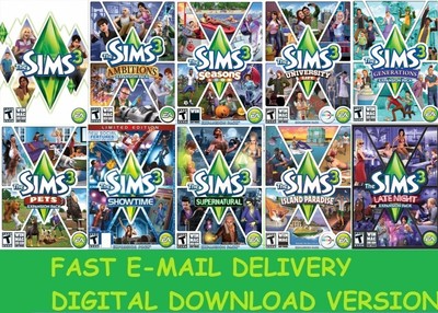 The Sims 3 10 Dlc Instant Digtal Download Account Pc