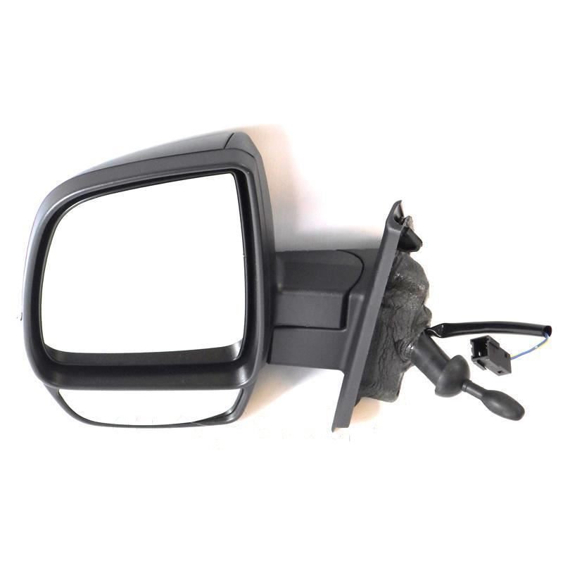 For Vauxhall Combo 2012-2018 Twin Glass Cable Black Door Mirror Passenger Side