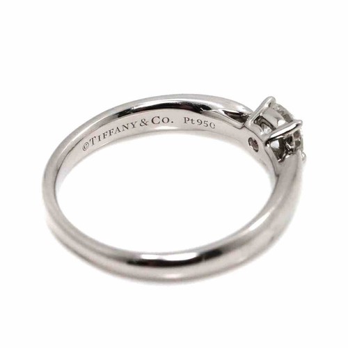 TIFFANY CO. Diamond 0.30ct H/VS2/3EX Ring Pt Platinum Size4(US) 90240457 - Picture 3 of 9