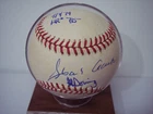 HANK AARON & AL DOWNING "HR #715 4/8/74" SIGNED N.L. BASEBALL - JSA LETTER