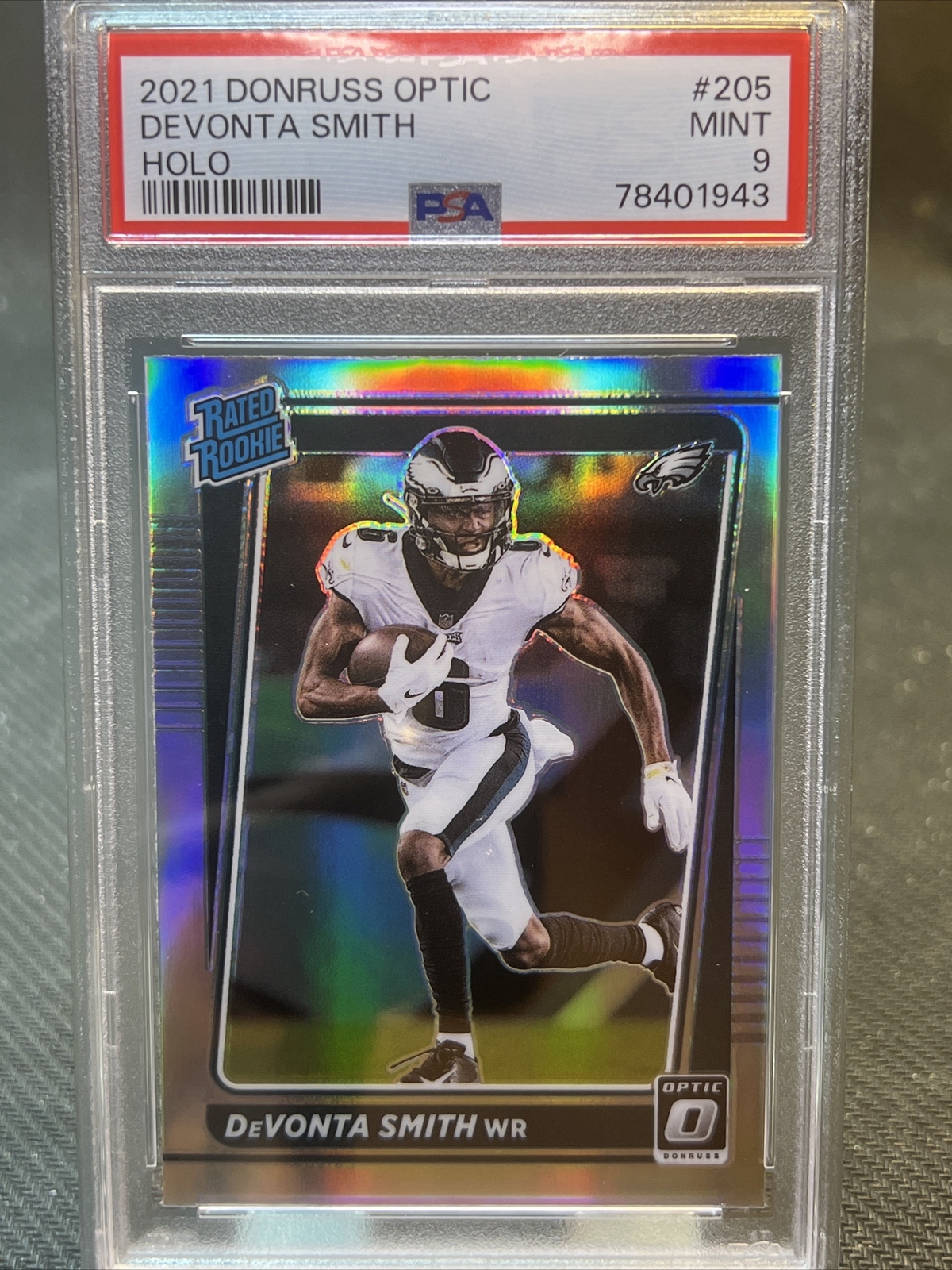 2021 Donruss Optic Holo #205 Devonta Smith RR PSA 9