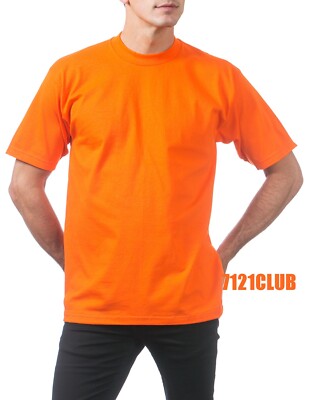 PRO CLUB HEAVYWEIGHT T SHIRTS PROCLUB MENS PLAIN SHORT SLEEVE BIG AND TALL M-7XL