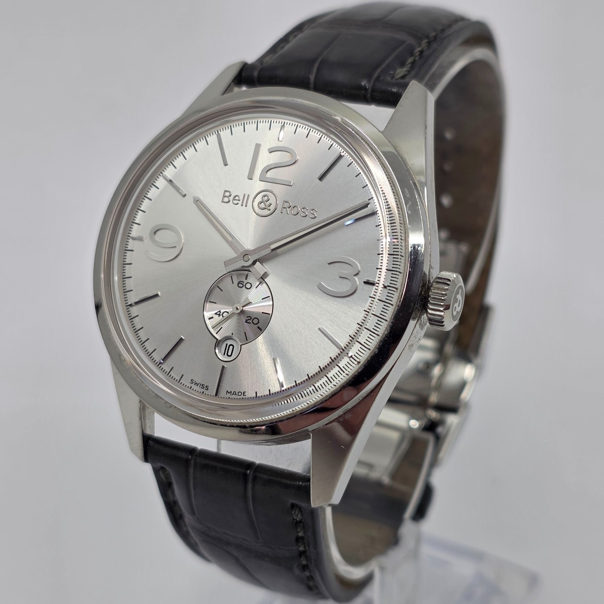 Bell & Ross Officer Automatic Steel 41mm Silver Dial on Strap
