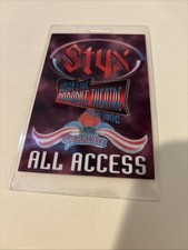 Styx All Access Backstage Pass Return To The Paradise Theatre Tour 1996 Laminate