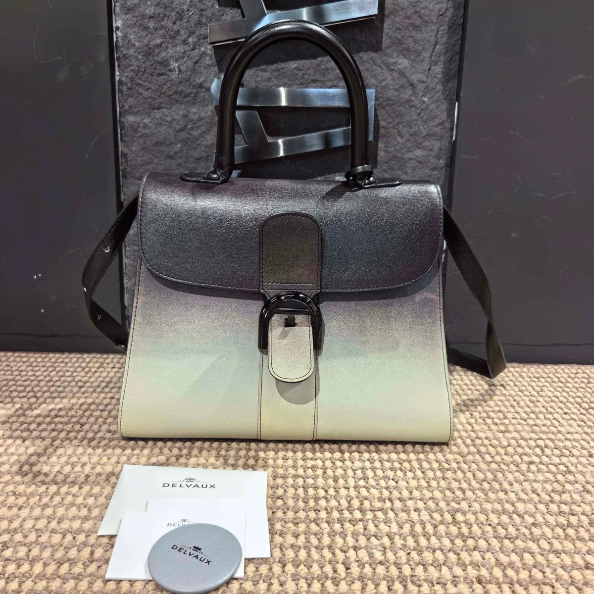 Delvaux Vintage Full-Size Backpack in Black Jumping Box Calf Leather—EXCELLENT! What fits in my Delvaux very limited edition- La Pomme  main image 2