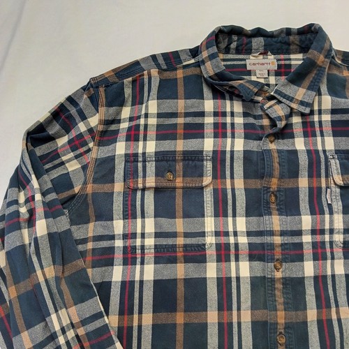 Lot of 3 Carhartt Flannel Shirts Mens Sz 4XL Plaid LS Original Fit Heavyweight - Picture 19 of 24
