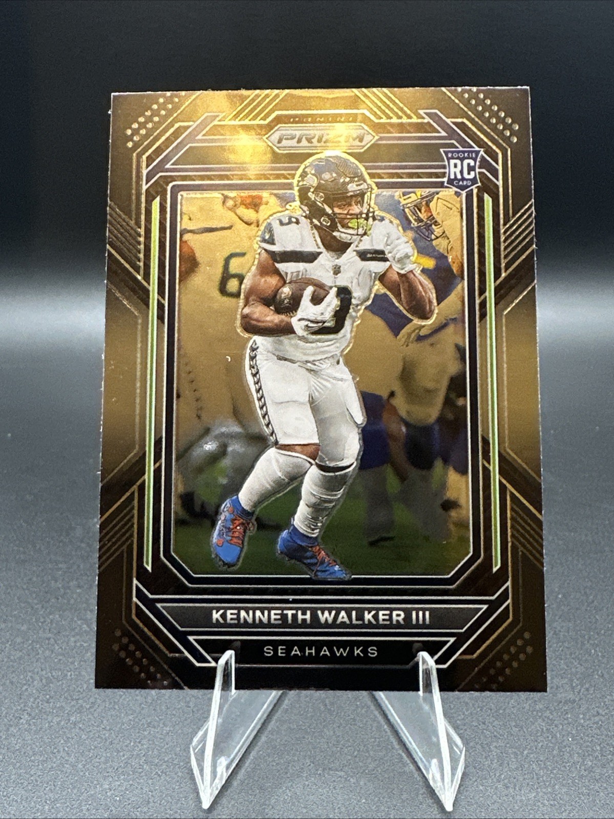 Kenneth Walker III 2022 Chronicles Prizm Black Rookie Card RC #PB-19 Seahawks