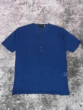 USED [YOHJI YAMAMOTO AAR] HALF-BUTTON SHEER KNIT GOOD