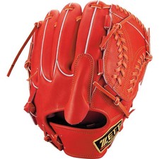 Zett Pro Status Softball Glove For Pitchers, Right-Handed Throwers, Deep Orange 