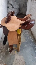 Australian half breed saddle leather saddle for horses Size 16".