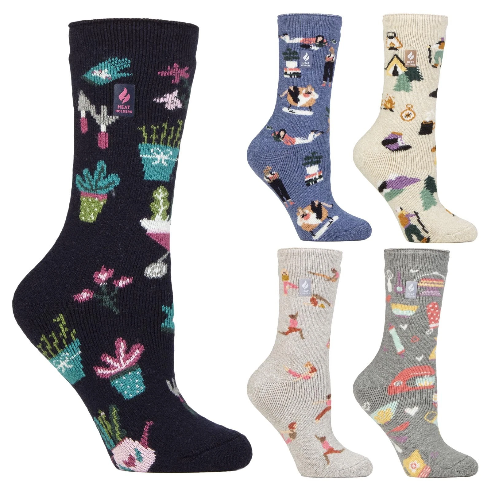 Womens Hobby Thermal Socks by Heat Holders Lite , Fluffy Inner Socks