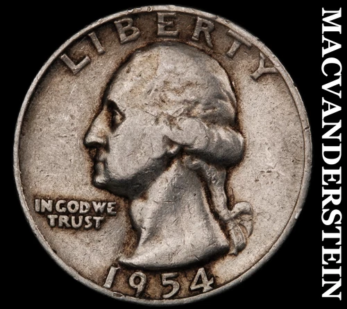 1954-D Washington Quarter- Silver- Scarce Better Date No Reserve #J2515