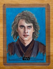 2025 Topps Chrome Star Wars Galaxy ANAKIN SKYWALKER BLACK FOIL Sketch Card 1/1