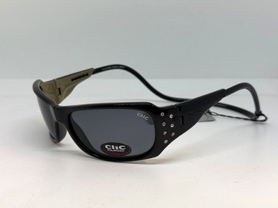 CLIC MONARCH Sunglasses Black w/Grey Polarized Lens Front connection