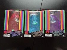 Lot 3 New Nee Doh Dream Drop Smooth Pink Blue Purple Glitter Squeeze Schylling
