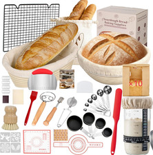 52 Pcs Sourdough Starter Kit, Sourdough Bread Baking Supplies with 9" round 10