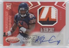 2014 Certified Freshman Fabric Mirror Signatures Red /249 Ka'Deem Carey Auto 9pd