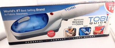 Tobi Fabric Steamer Handheld/Removes Wrinkles/Lint Attachment/New-In-Box/Reduced