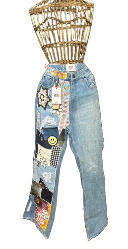 Womens Jeans Urban Outfitters BDG High Waisted Boho Hippie Flare Sz 28 New W Tag