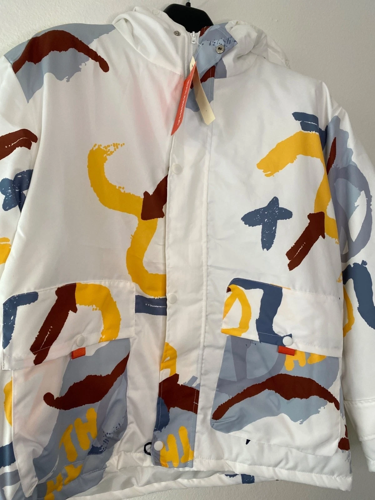 BALJINMA Abstract Graphic Puffer Jacket 3XL NWT