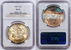 1882-O Morgan Dollars - NGC MS-62 - Lovely Rainbow Toned