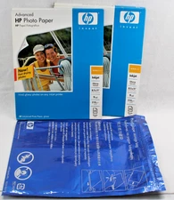 Advanced Hp Glossy Photo Paper 8.5x11” 25 Sheets, 2 boxes 9 mil New open Box