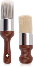 2Pcs Salve Brush for Furniture, 2 Style Leather  Wood Care Brush Tool with Soft