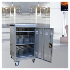 30+2Bay Mobile School Charging Cart Station, Tablet and Laptop Computer with Pow