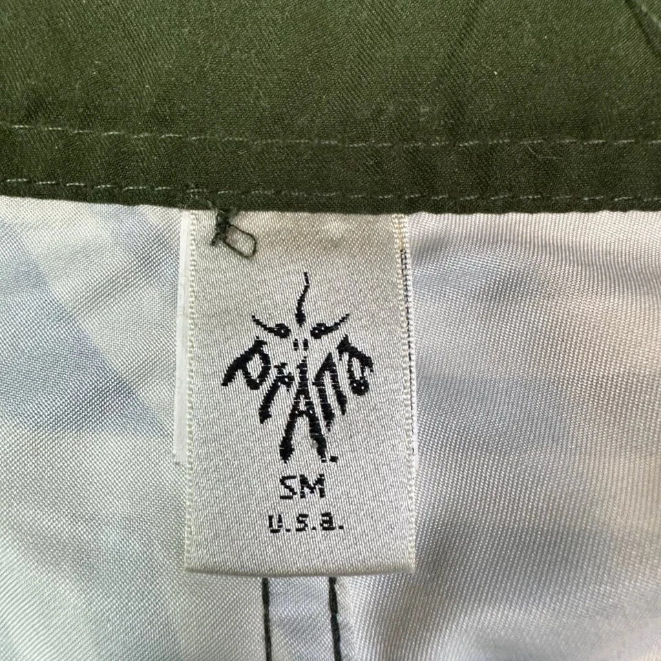 Pantalones Cortos Retro PrAna Ropa Activa Amarillo Verde Hoja Diseño Gorpcore Pequeño Foto 3 de 4