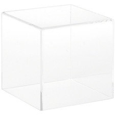 Plymor Clear Acrylic Display Case with No Base, 4" x 4" x 4"