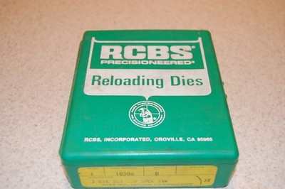 RCBS 18306 3 Die Set .38 Spec. SWC  Hard Plastic Case Excellent Condition