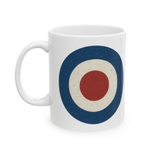 Vintage Mod Roundel Ceramic Mug — Retro Midcentury Coffee Cup (11oz & 15oz)
