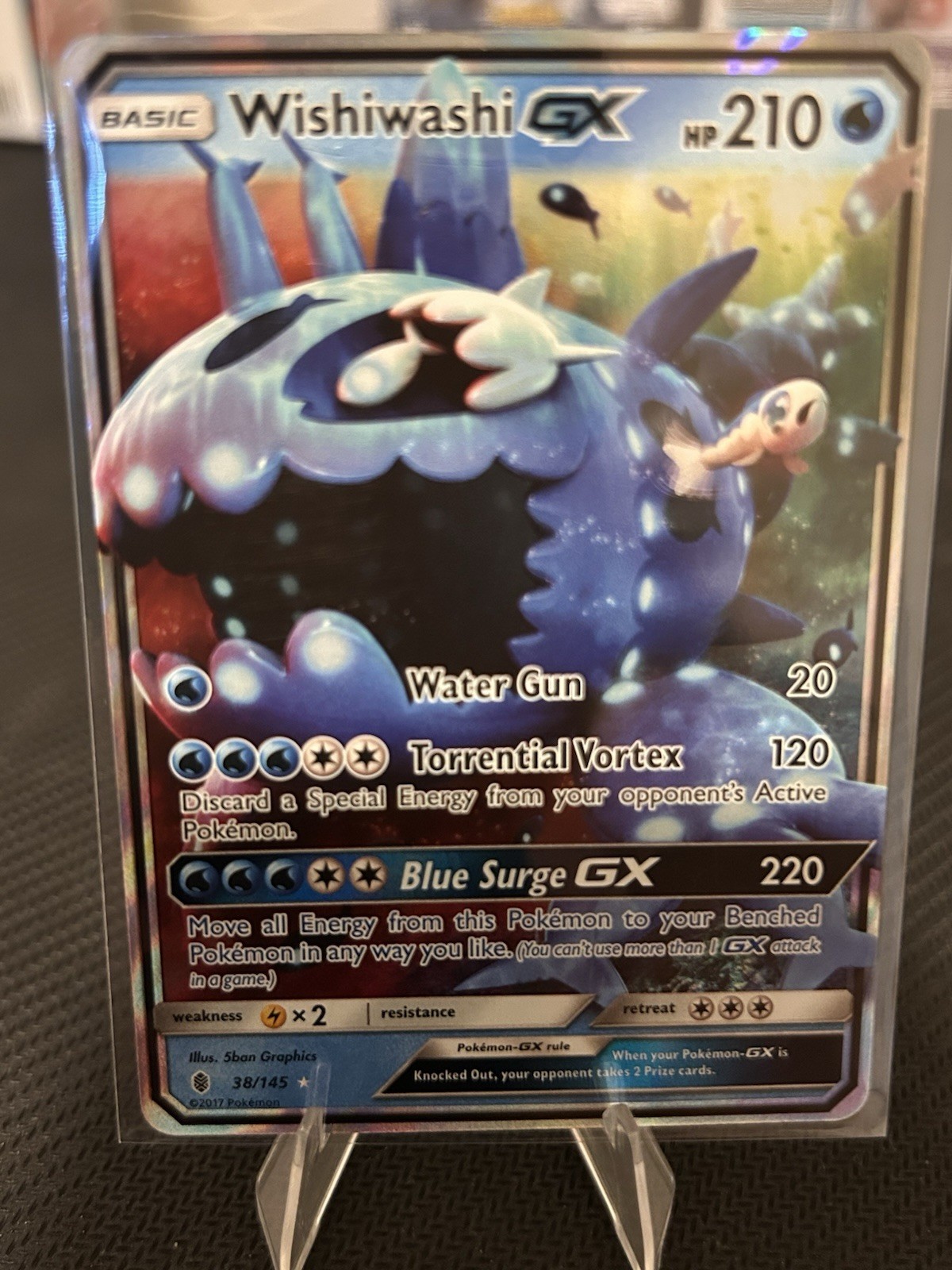 2017 Pokemon  Wishiwashi GX 133/145  Full Art Guardians Rising