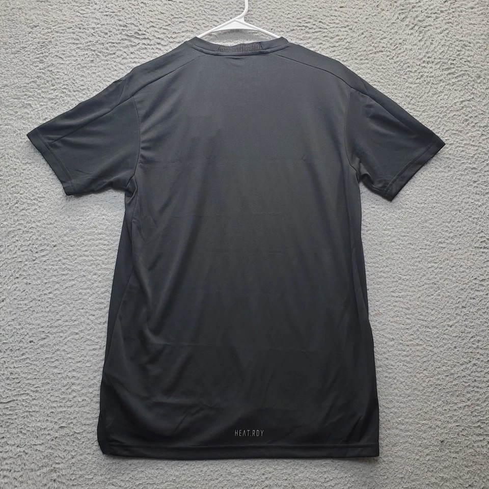 Adidas Training T Shirt Men's M Black Slim Fit Short Sleeve Crew Neck Pullover - Image 2 of 4