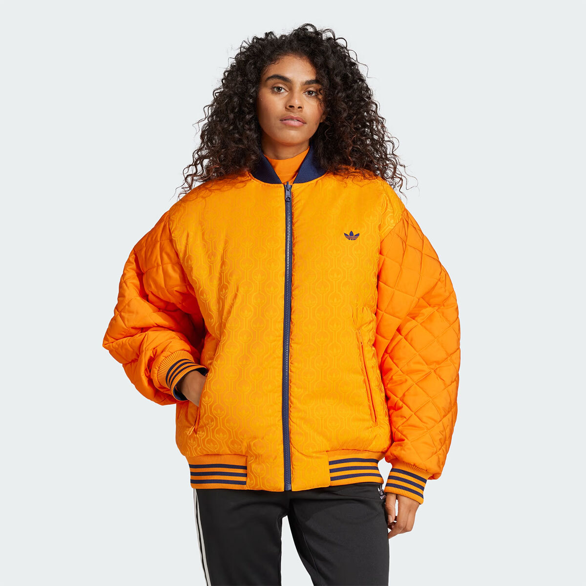 Adidas Originals Womens 70S REVERSIBLE OVERSIZED JACKET Adidas Originals Womens 70S REVERSIBLE OVERSIZED JACKET