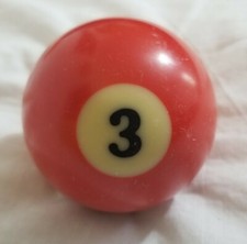 Billiards Vintage Replacement Pool Ball 3 billiard ball 2 1/4" diameter
