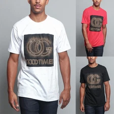 Victorious Men's Good Times Stone Print T-shirts Tee    TS7256EY