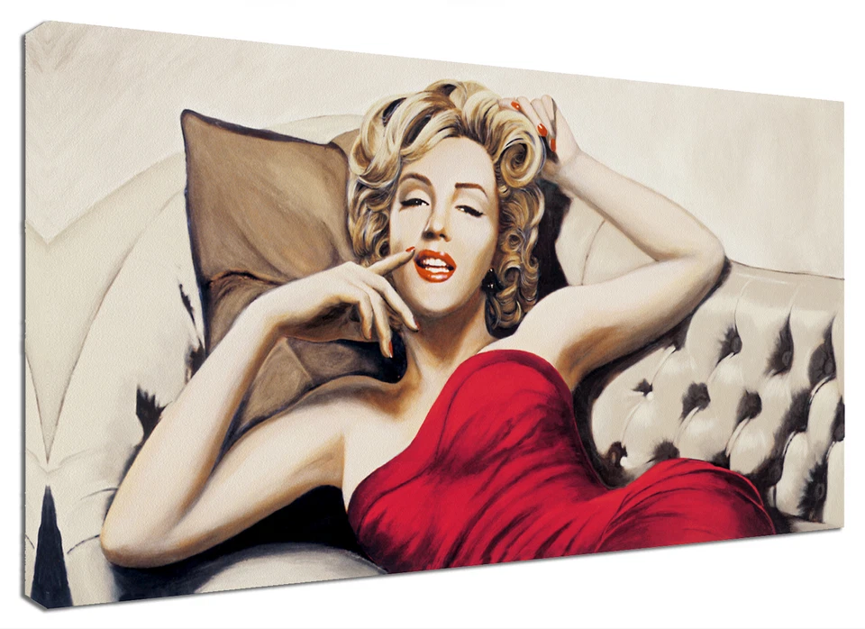 Quadro Moderno Arredamento Marilyn Monroe Divano Arredo Casa Arte Stampa su Tela