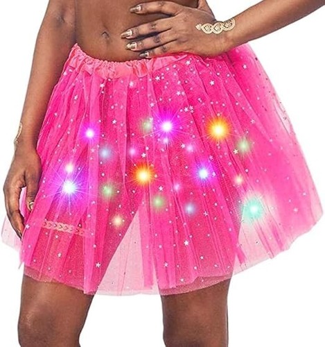 Women's LED Tutu Skirt Light Up Tutus Layered Tulle Ballet Dance Skirt Sparkl... - Picture 18 of 18