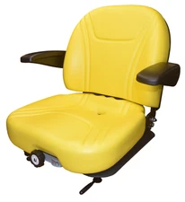Yellow Zero Turn Lawn Mower Suspension Seat John Deere Cub Cadet Hustler