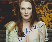 JULIANNE MOORE SIGNED THE BIG LEBOWSKI 8X10 PHOTO 3 SEXY ACTRESS BECKETT COA BAS