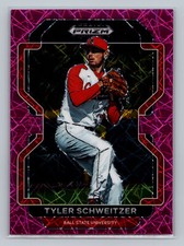 2022 Panini Prizm Draft Picks #PDP161 Tyler Schweitzer Neon Pink Velocity