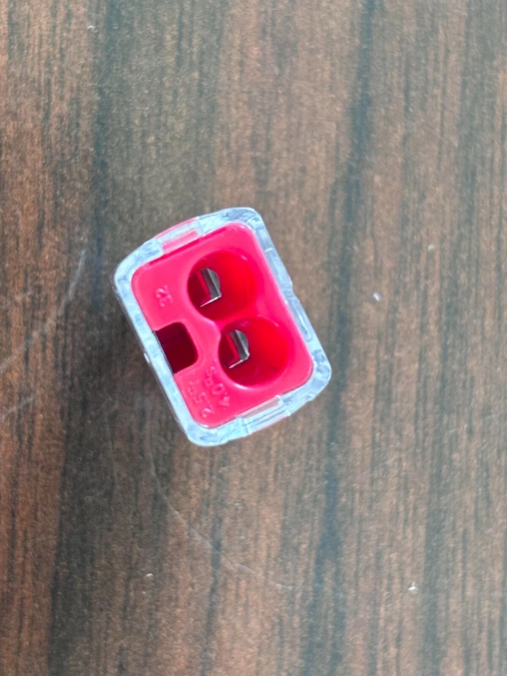 Conector Push In IDEAL 30-1632, 2 Puertos, Rojo, Caja con 5000 Foto 4 de 4
