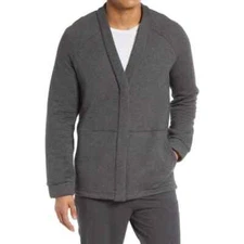 Lunya LAHGO Restore Pima Cotton Blend Cardigan Mercurial Grey Heather Size M