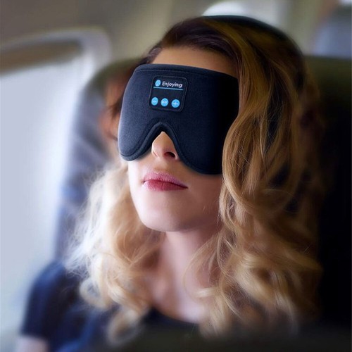 Masque Yeux Stéréo Sans Fil Bluetooth 5.0 Casque Écouteur Sommeil Masque Musique 3D !! - Photo 7 sur 15
