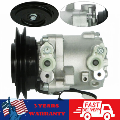 AC Compressor W/ Clutch For Kubota Tractor M108S, M5040, M7040, M8540, M9540